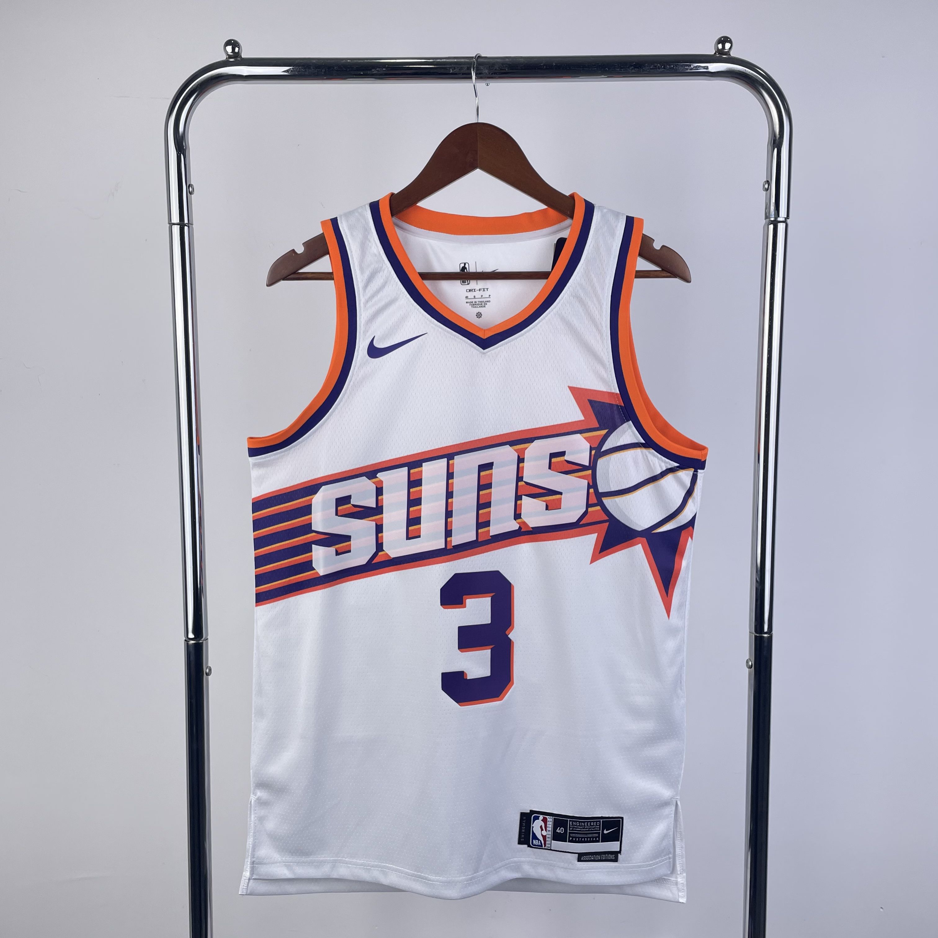 Men Phoenix Suns #3 Beal White Season Nike 2024 NBA Jersey
